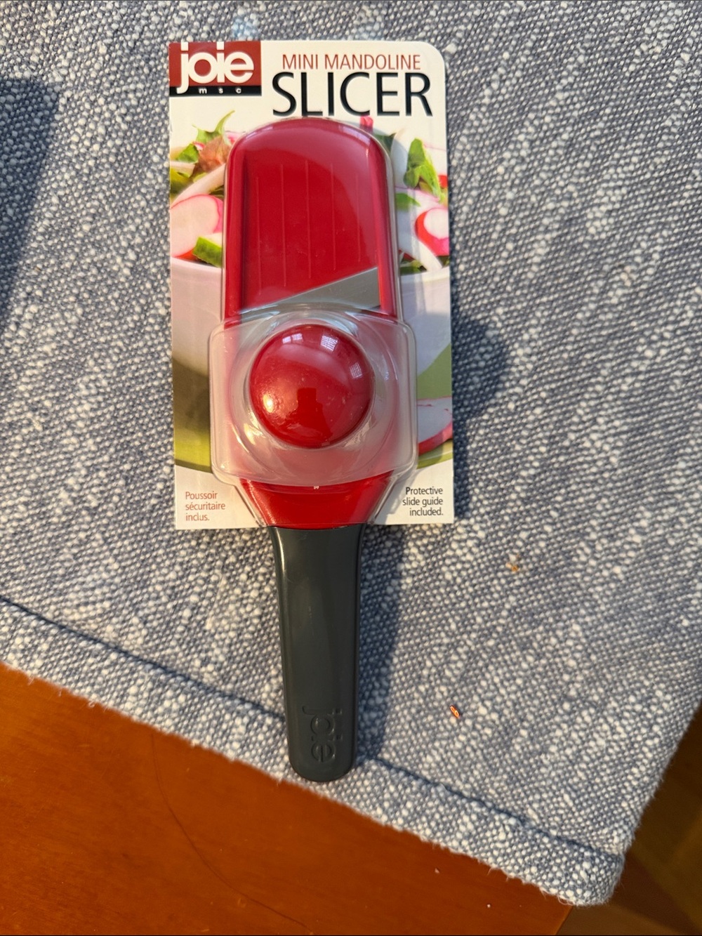 Joie Mini Mandoline Slicer in Red and Gray